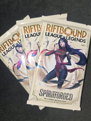 Riftbound Spiritforged booster packs brand new, bundle of 3