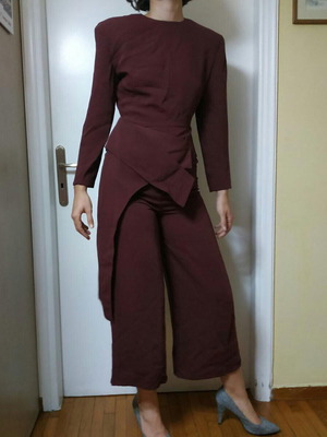 Burgundy ASOS one-piece jumpsuit new, size S