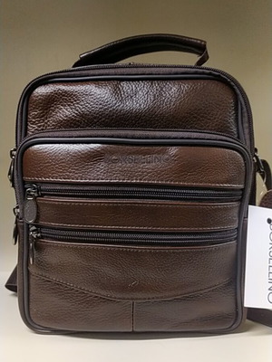 Borsellino shoulder bag genuine leather new brown