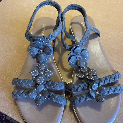 Sandals used, brown, size 40, sandals