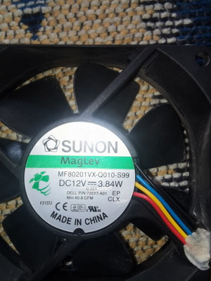 Sunon MF80201VX-Q010-S99 Industrial Cooling Fan 8cm used