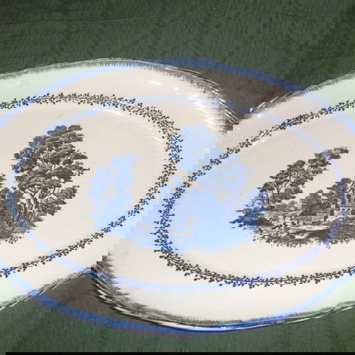 Παλιά Μεγάλη Κεραμική Πιατέλα Ιταλική μεταχειρισμένη 43x29 cm Richard Ginori