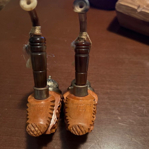 Handmade collectible pipes new, set of 2
