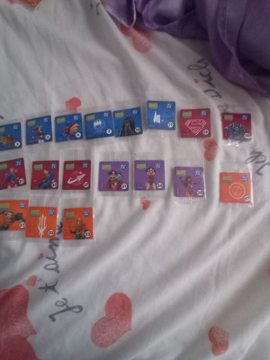 Koukouroukou DC stickers numbers 3,5,6,7,10,11,16,18,21,23,27,31,36,39,47,51,52,53