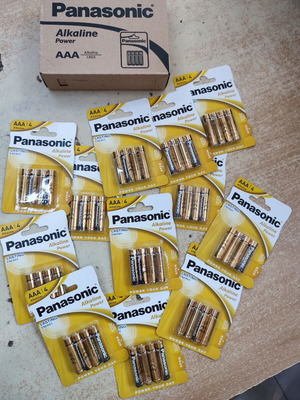 Panasonic AAA batteries new, pack of 12