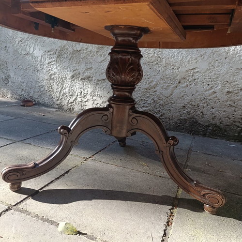 Vintage Walnut Extendable Dining Set 1970 With 6 Chairs Used