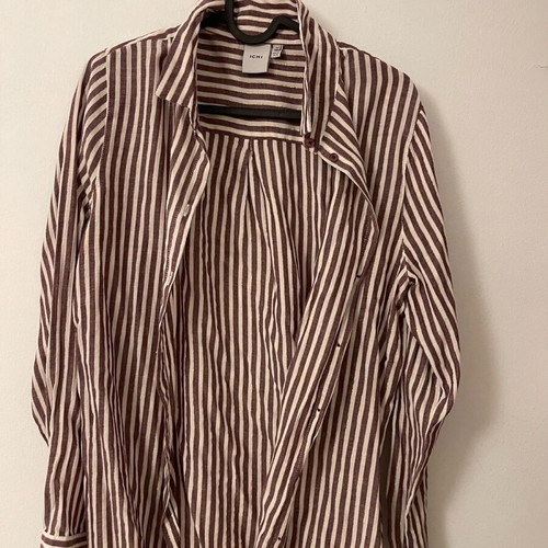 ICHI striped shirt like new with golden threads, size S