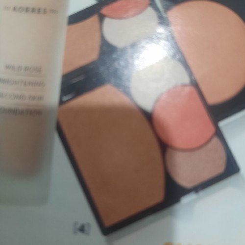 Korres Coral Sunsets Face Palette like new with eyeshadows highlighter contour