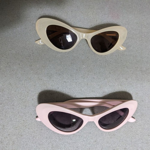 Cateye sunglasses used, girls, beige