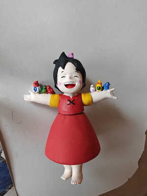 Heidi 3D printed and hand colored model, new