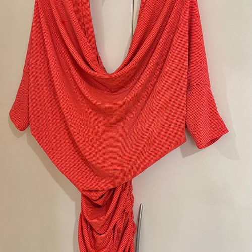 Draped dress coral like new, size XS/S