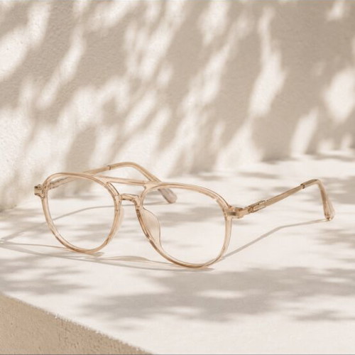 Aviator presbyopia reading glasses, modern transparent unisex