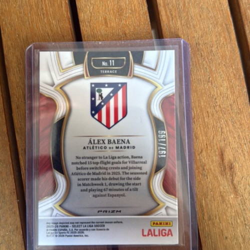 2025-26 Select La Liga Alex Baena Orange Mojo card like new