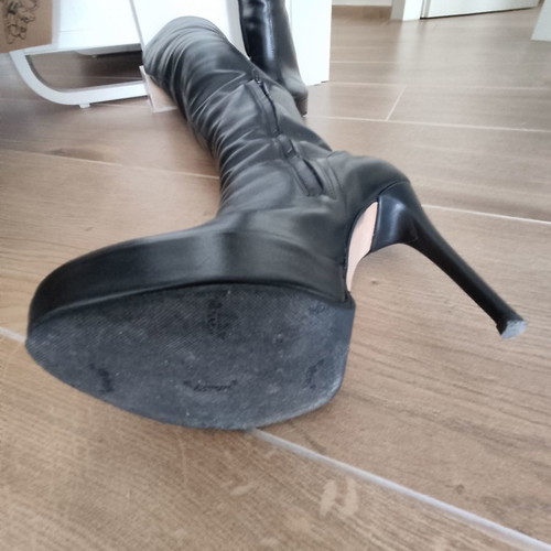 Over the knee boots handmade used, Jimmy Shoes, black