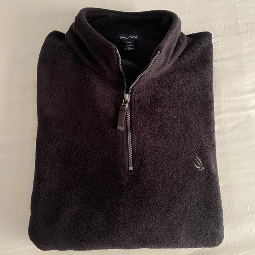 Nautica men's fleece sweatshirt used, black, size XL