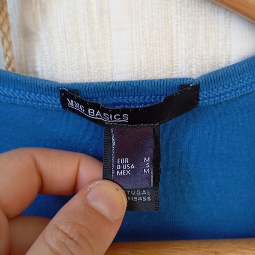 Mango Blue V-Neck Shirt like new, size M