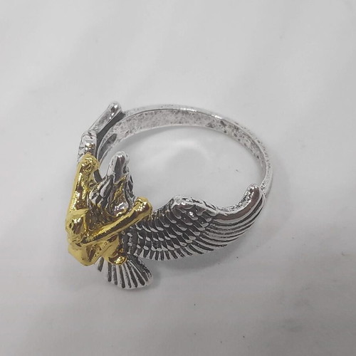Men's eagle ring with gold detail size 12 like new