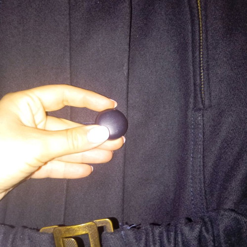 Stradivarius cape dark blue M-XL like new, 80% wool