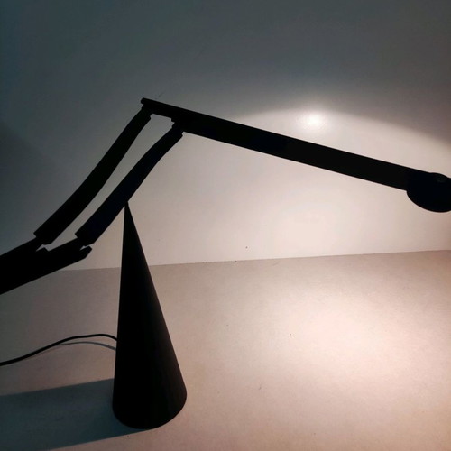 Italiana Luce Tabla desk lamp black, plastic and metal