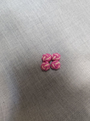 Cufflinks new, multicolored pink