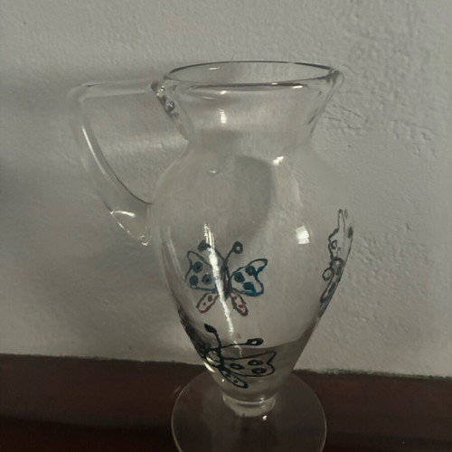 Vintage jug used with hand-painted design