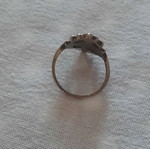 Silver and black ring, 2 cm diameter