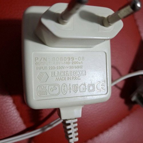 Black & Decker 808099-08 charger used for 4.8V handheld vacuum