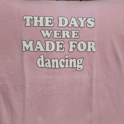 Bershka Unisex Pink Wide T-shirt Used with Logo
