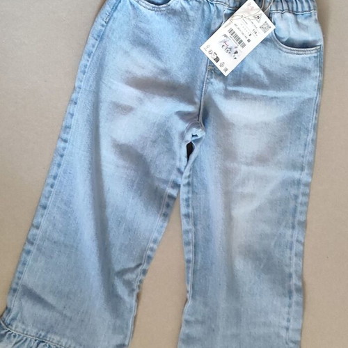 Zara kids denim top and pants set new, blue, size 116cm