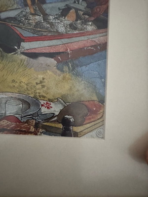Κάδρο Crayfishing από τη σειρά A Home του Carl Larsson σαν καινούργιο