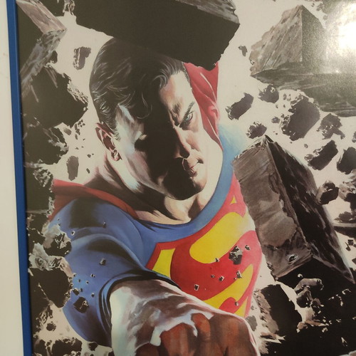 Framed Superman poster new 93x64 cm with glass cover