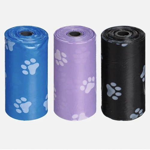 Dog Hygiene Bags new, roll of 20 in 3 colors