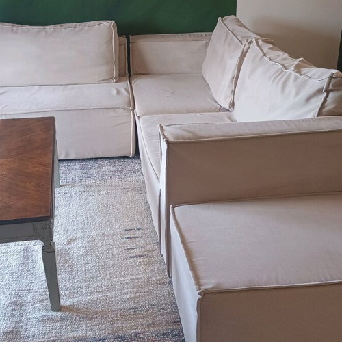 Designer Corner Sofa Greek Made like new, sand color, modular