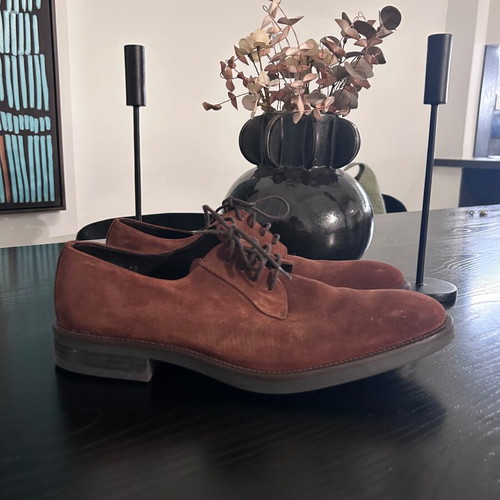 Glou Men’s Brown Suede Oxford Shoes Size 45 New