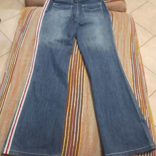 VINTAGE BOOTCUT HIGHWAIST JEANS WITH STRIPE ATHLETIC No 26