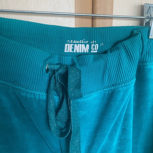 Denim velour tracksuit like new, petrol color, size M