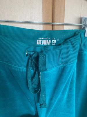 Denim velour tracksuit like new, petrol color, size M