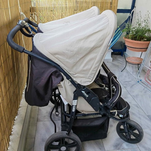 Hauck Duo Roadster Twin Stroller used with accessories