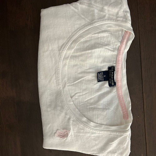 U.S. Polo Assn. women's blouse S like new, white, cotton