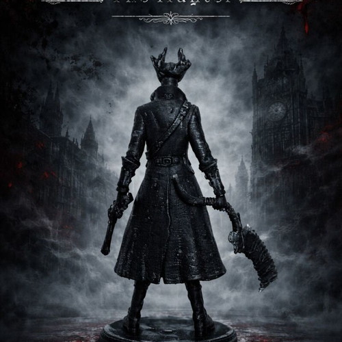 Bloodborne The Hunter figure 20 cm new, 3D printed with durable PLA+
