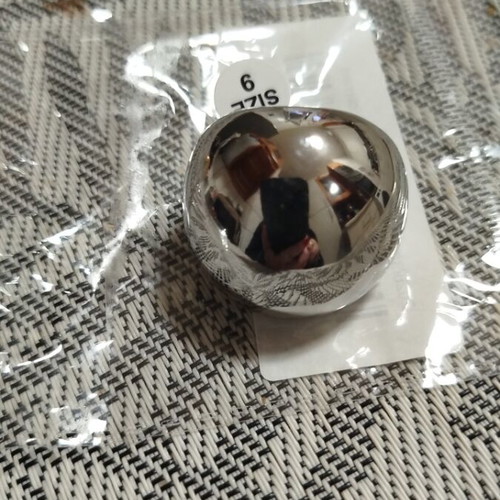 Steel women's ring No60 new, gray