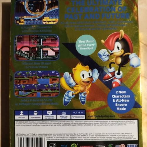 Sonic Mania Plus PS4 Limited Edition like new