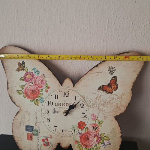 Inart Butterfly Wall Clock new, analog