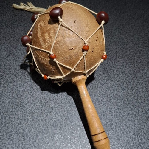Shekere Handmade Maraca from Natural Gourd Used