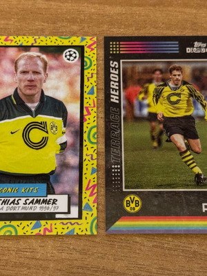 Νέες κάρτες 2025 Topps Decades Borussia Dortmund Sammer & Ricken πακέτο