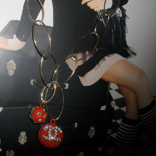 Chanel jewelry set earrings and necklace new, gold-tone material