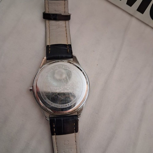 Morgan women's watch used, black strap with rhinestones