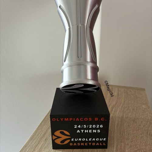 Euroleague 2026 Trophy with Base 3D Printed, New