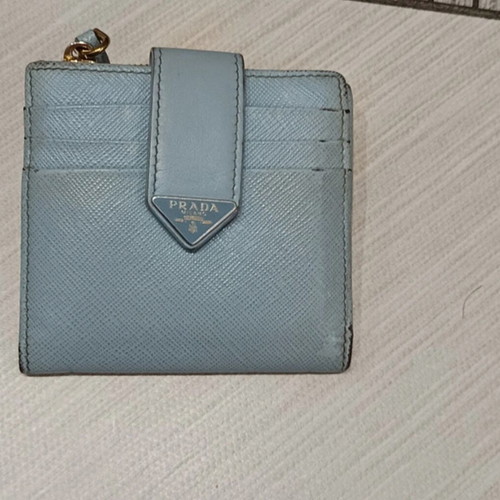 Prada wallet turquoise saffiano leather like new