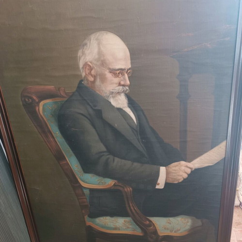 Oil painting with portrait of Eleftherios Venizelos used